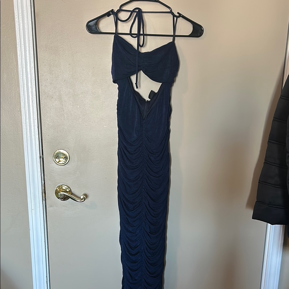 Elegant Navy Blue Maxi Dress